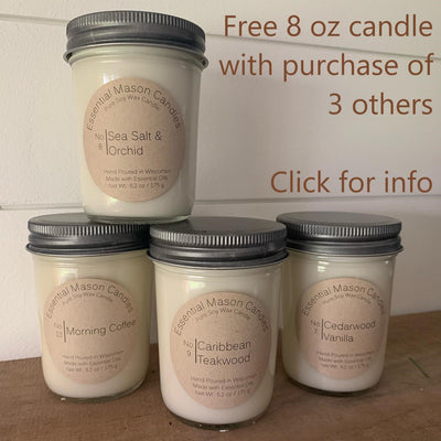 Buy 3 Get 1 Free - 8 Oz. Mason Jars