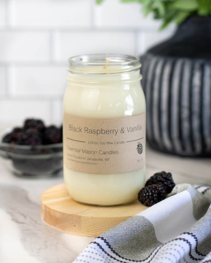 Black Raspberry & Vanilla Soy Candle - 13.6 oz