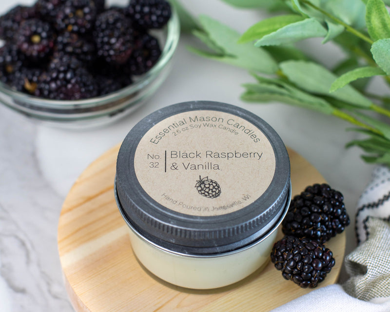 Black Raspberry & Vanilla Soy Candle - 2.6 oz