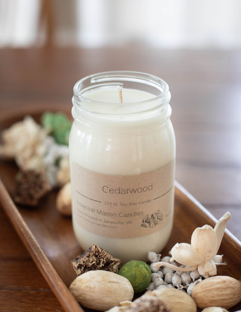 Cedarwood Soy Candle - 13.6 oz
