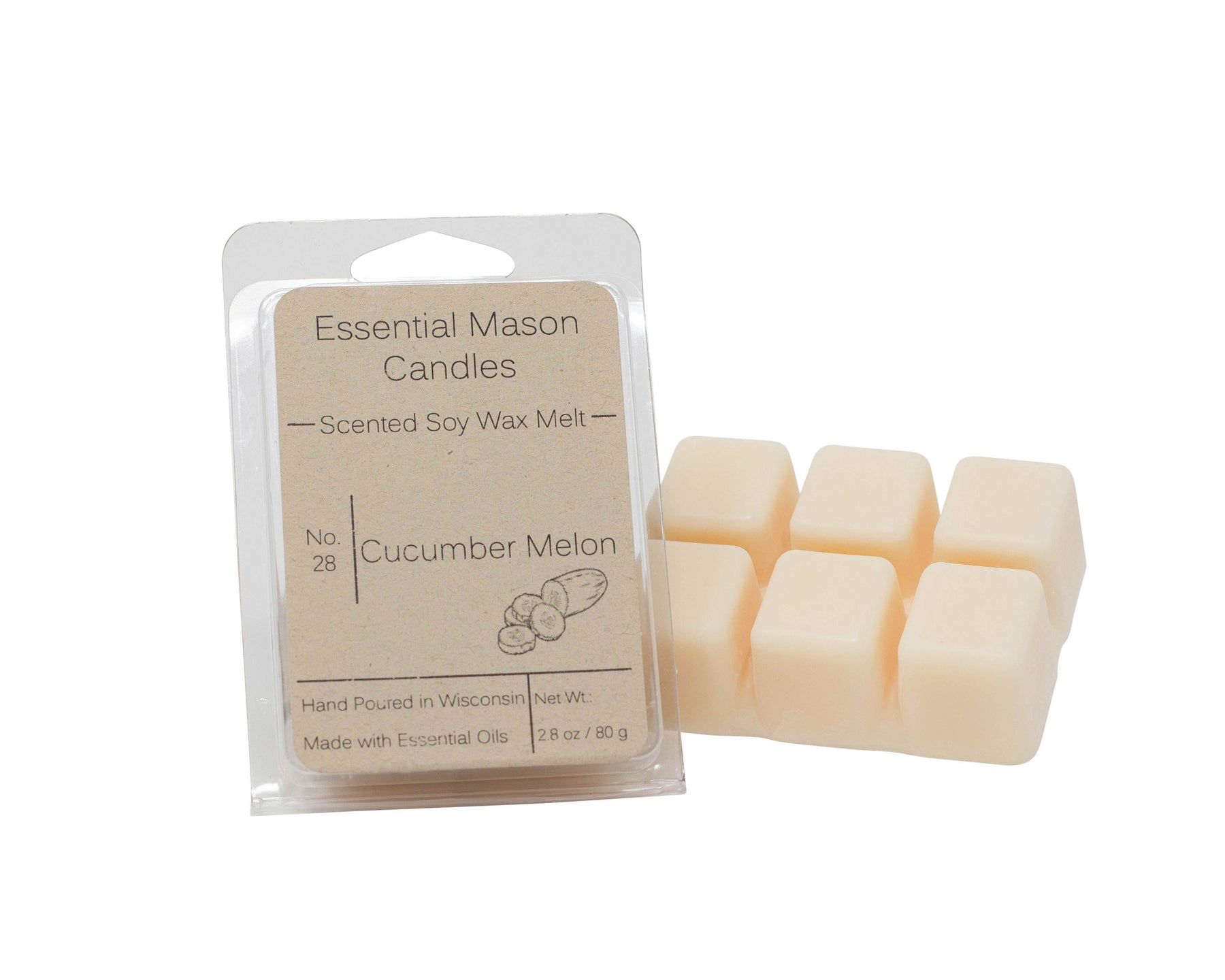 Cucumber Melon Soy Wax Melts – Essential Mason Candles