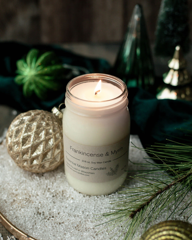 Frankincense & Myrrh Soy Candle - 13.6 oz
