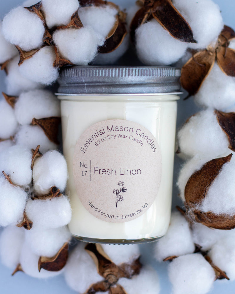 Fresh Linen Soy Candle - 6.2 oz