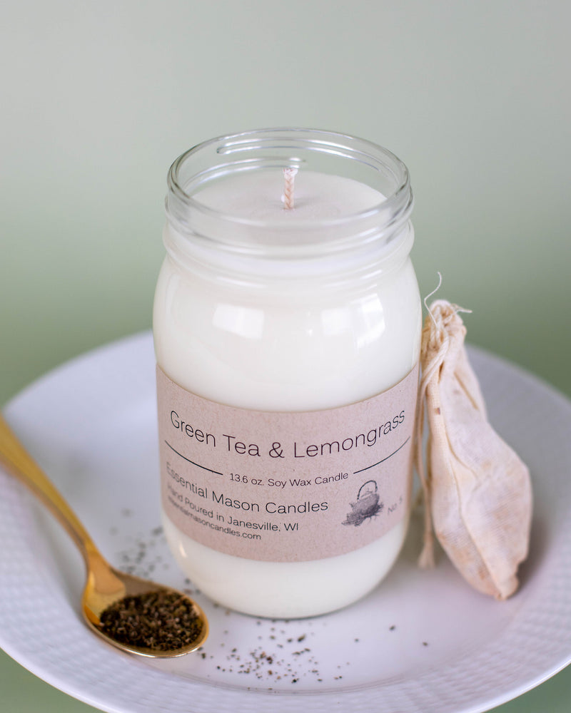 Green Tea & Lemongrass Soy Candle - 13.6 oz