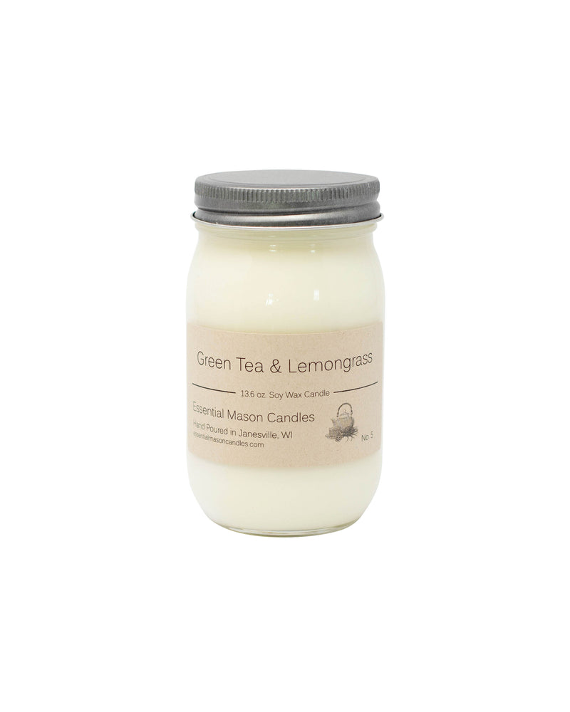 Green Tea & Lemongrass Soy Candle - 13.6 oz