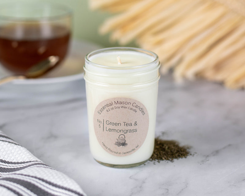 Green Tea & Lemongrass Soy Candle - 6.2 oz