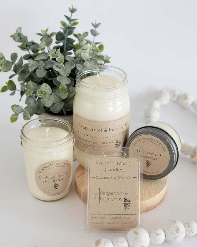 Peppermint & Eucalyptus Soy Candle - 6.2 oz