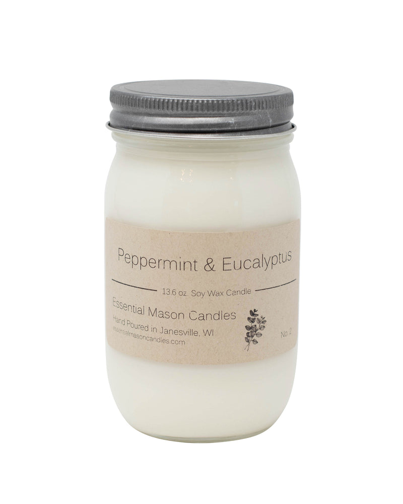 Peppermint & Eucalyptus Soy Candle - 13.6 oz