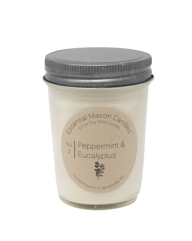 Peppermint & Eucalyptus Soy Candle - 6.2 oz