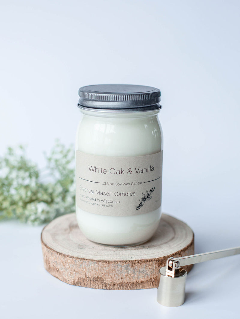 White Oak & Vanilla Soy Candle - 13.6 oz