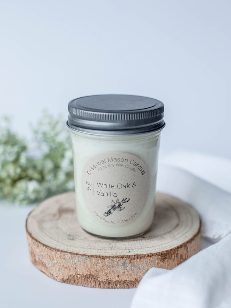 White Oak & Vanilla Soy Candle - 6.2 oz